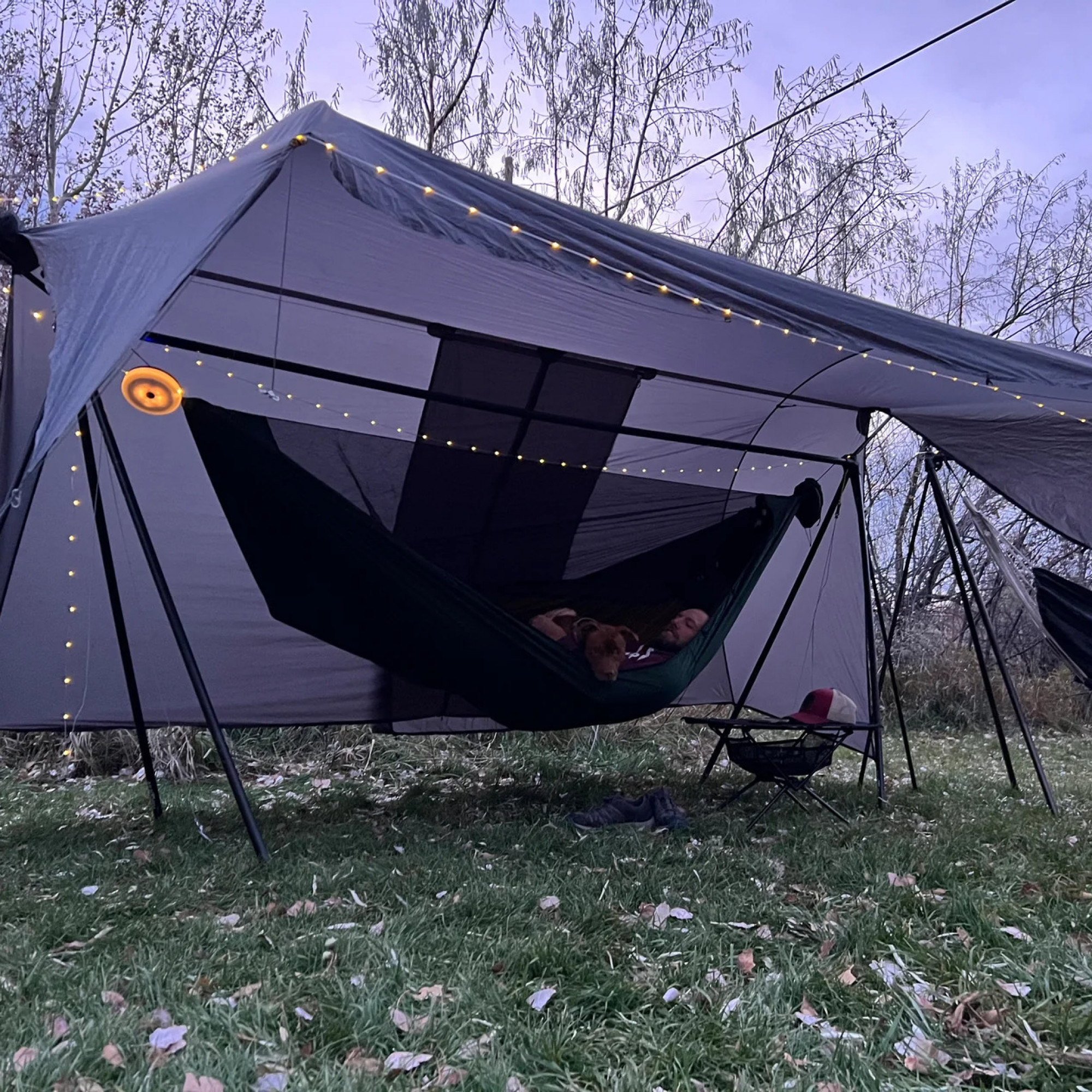 Ліхтар-рулетка з висувною LED-гірляндою Stratable Camping String Lights